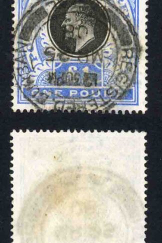 Natal SG142 One Pound Wmk crown CC Durban Registered Pmk Cat 80 pounds