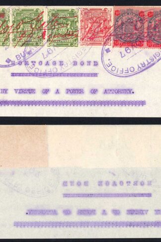 Rhodesia SG11 and SG12 x 3 plus SG50 Pair on Piece Cat 170+++ as fiscally used