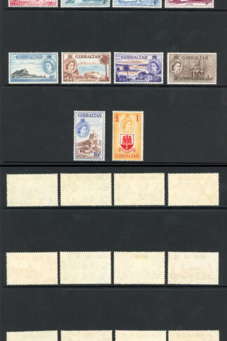 Gibraltar SG145/58 1953 Set of 14 M/M Cat 190 pounds