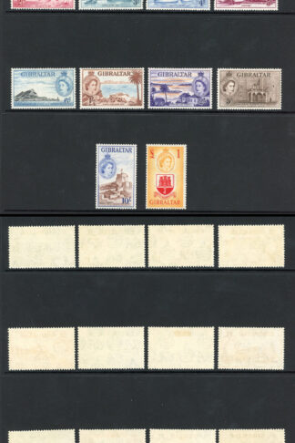 Gibraltar SG145/58 1953 Set of 14 M/M Cat 190 pounds