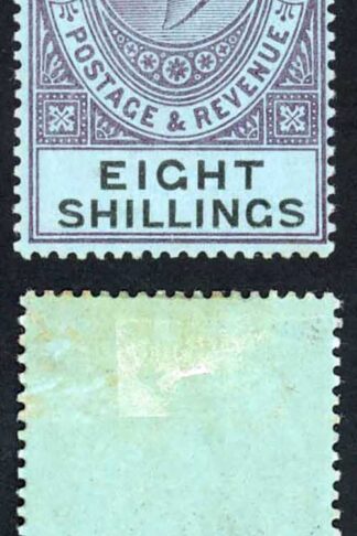 Gibraltar SG54 KEVII 8/- wmk Crown CA M/M   Cat 170 pounds