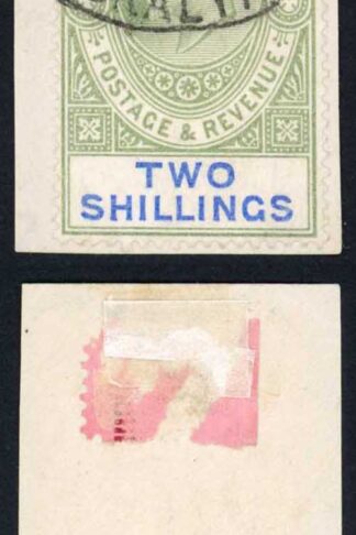Gibraltar SG62 KEVII 2/- wmk Mult Crown CA Fine used Cat 140 pounds