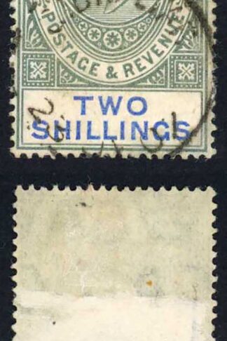 Gibraltar SG62 KEVII 2/- wmk Mult Crown CA Fine used Cat 140 pounds