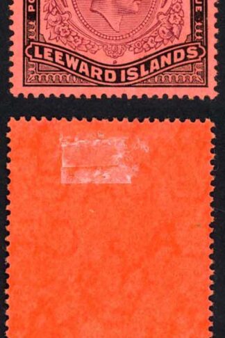 Leeward Is SG114b One Pound Perf 14 FLAW 52a Broken Leaf M/M
