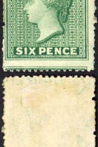 Antigua SG8 6d Green Wmk Star (sideways) Mint (re-gummed) Fresh Colour Cat 700