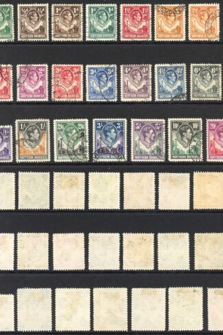 Northern Rhodesia SG25/45 1938 set of 21 Cat 170 pounds