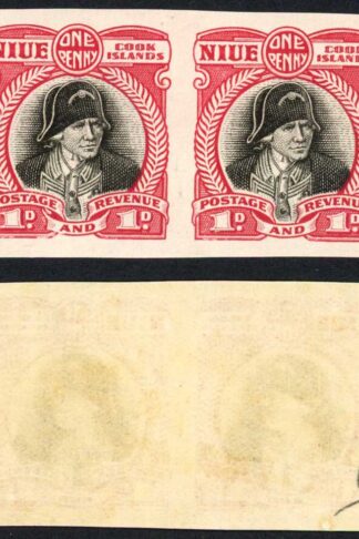 Niue SG56 1d IMPERF PAIR Gummed paper U/M