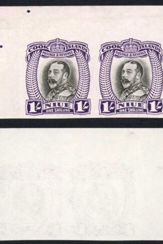 Niue SG61 1/- IMPERF Proof Ungummed Paper