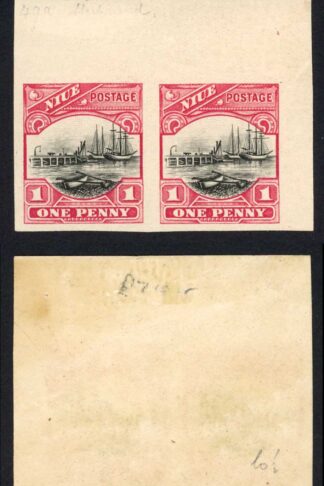 Niue SG49 1d IMPERF Proof Ungummed Paper