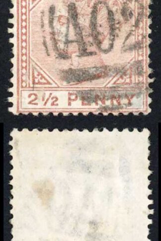 Antigua SG22b 2 1/2d Wmk Crown Large 2 with Slanting Foot (light thin) Cat 1300