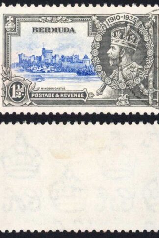 Bermuda SG95m 1 1/2d Silver Jubilee Variety Bird by Turret Cat 275 pounds