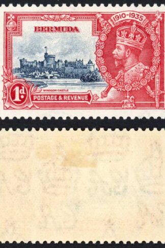 Bermuda SG94m 1d Silver Jubilee Variety Bird by Turret M/M Cat 200 pounds