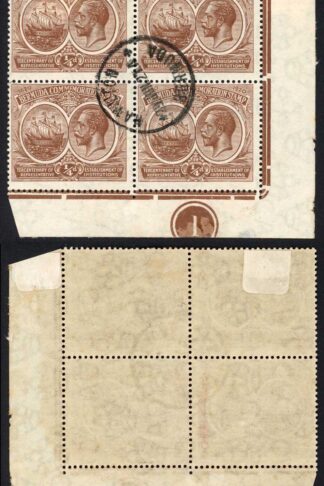 Bermuda SG59 1/4d Plate Block Cat 112 pounds