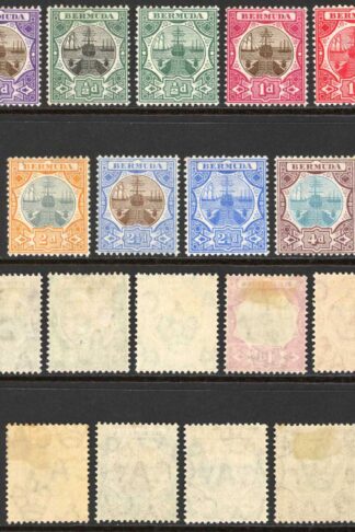 Bermuda SG34/42 1906 Set of 9 wmk Mult Crown CA M/M Cat 180 pounds