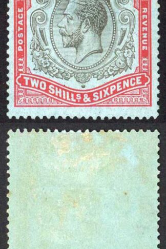 Bermuda SG89a 2/6 Black and carmine/pale blue Break in Scroll M/M Cat 250 pounds