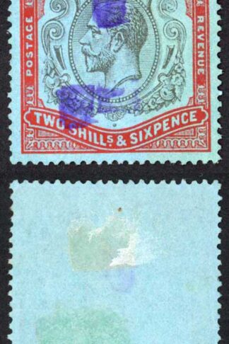 Bermuda SG89d 2/6 Break in Scroll (Fiscal use) MINT is Cat 450 pounds