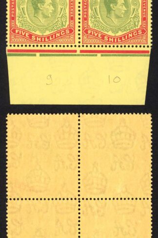 Bermuda SG118f 5/- Perf 13 Fine U/M Corner Block Cat 210++ pounds