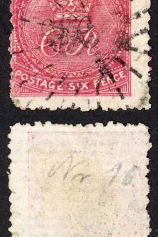 Fiji SG12 6d Rose perf 12.5 Cat 325 pounds