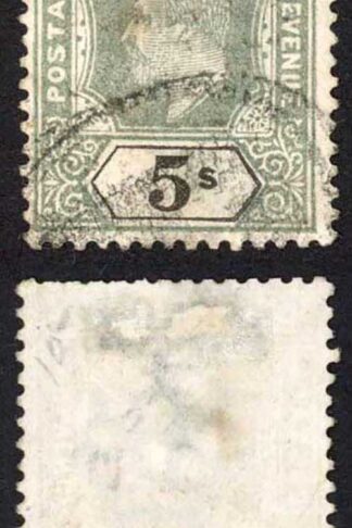 Fiji SG113 5/- Green and Black Wmk Crown CA Cat 170 pounds