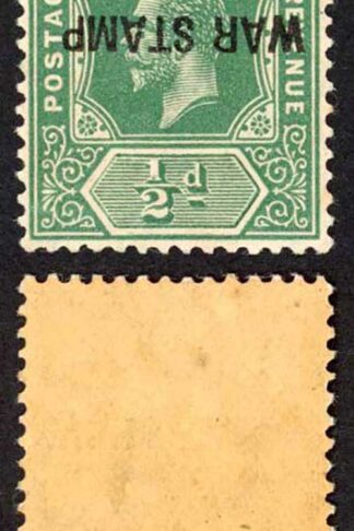 Fiji SG138c 1/2d War Tax INVERTED M/M (Toned gum) Cat 550 pounds