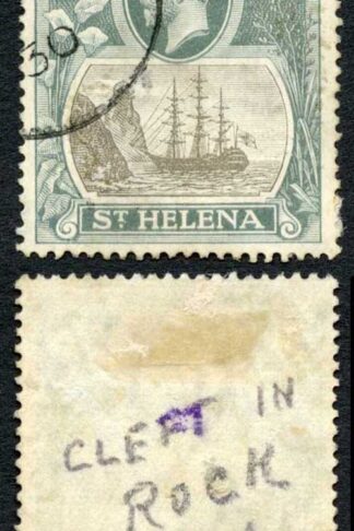 St Helena SG100c 2d Grey and Slate Cleft Rock Cat 180 pounds