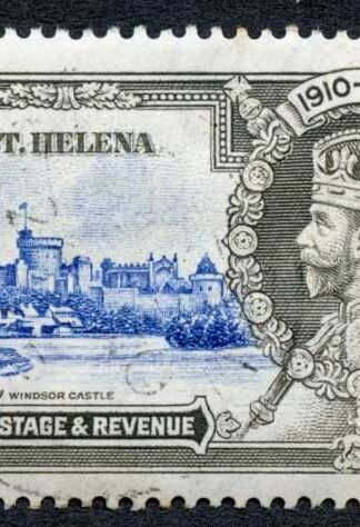 St Helena SG125f 2d Silver Jubilee Diagonal line by turret Used Cat 225 pound