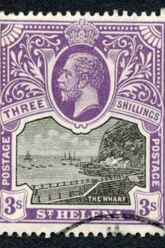 St Helena SG81 3/- Black and Violet Top Value CDS Cat 160 pounds