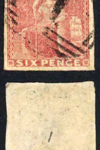 Barbados SG11 6d Pale Rose-red Fine four margins Cat 110 pounds