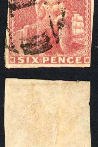 Barbados SG11 6d Pale Rose-red Fine four margins Cat 110 pounds
