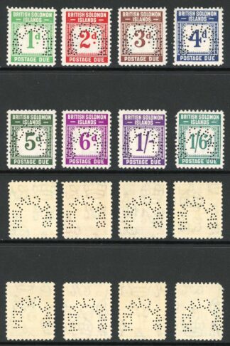 British Solomon Is SGD1/D8 Post due set U/M (1/6 rounded corner) Cat 250 pounds