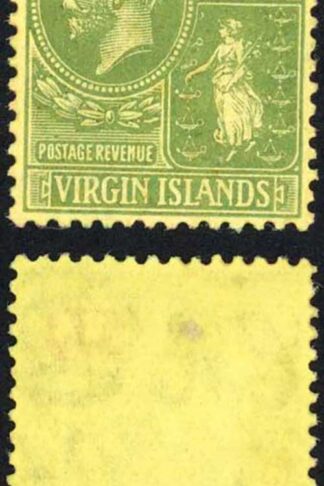 British Virgin Is SG101 5/- trace of a cancel at top