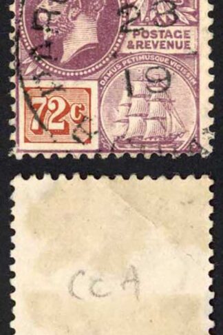 British Guiana SG268 72c Wmk Mult Crown CA (corner crease) Cat 100 pounds