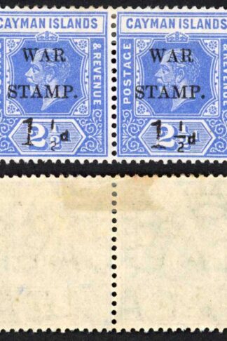 Cayman Is SG54a 2 1/2d No fraction Bar M/M Cat 87 pounds