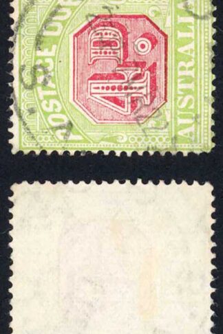 Australia SGD83ba 4d Post Due Wmk Sideways (corner crease thin) Cat 475 pounds