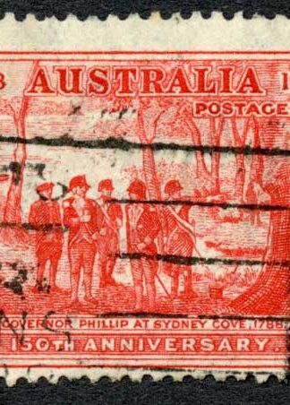 Australia SG193a 1937 2 1/2d Man with Tail Flaw Cat 140 pounds