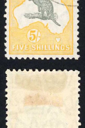 Australia SG111 5/- Wmk Small Crown over A CTO (original gum) Cat 120 pounds