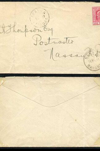 Bahamas 1911 1d on local cover