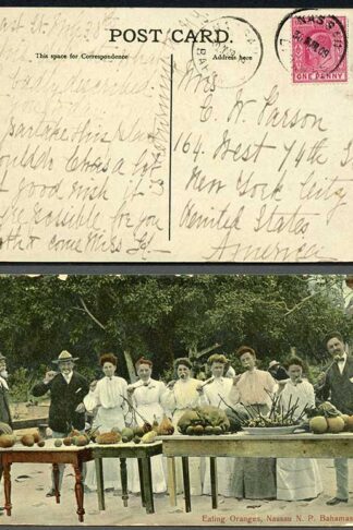 Bahamas 1909 Colour Postcard to the US