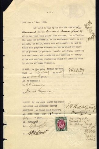 Rhodesia Official Document with stamps