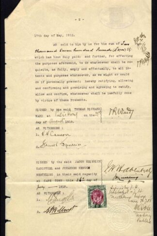 Rhodesia Official Document with stamps