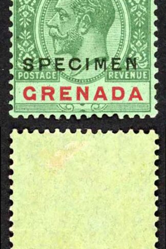 Grenada SG134s 10/- wmk Script CA Opt SPECIMEN M/M