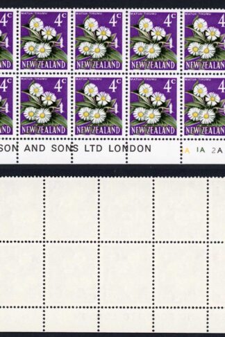 New Zealand SG850 4c PVA Gum Plate 1A1A2A1A U/M Block of 12