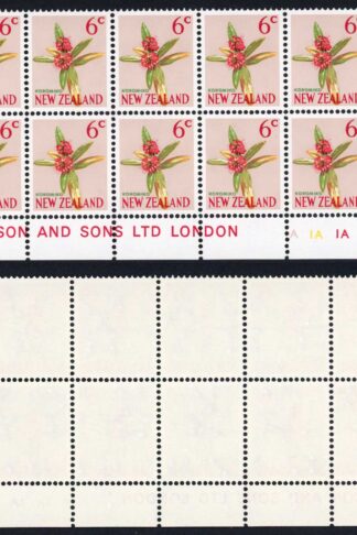 New Zealand SG852 6c Plate 1A1A1A1A U/M Block of 12