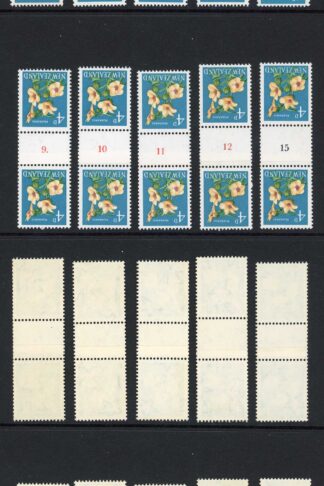 New Zealand SG786 4d Coil Pairs Numbers x 10 U/M