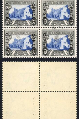 South Africa Official 1950-4 10s BLOCK of 4 SG.O51 VFM/UM cat 160 pounds