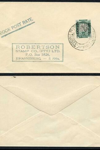South Africa 1934 1 1/2d Official on cover Pretoria Nat Stamp Exhibition postman
