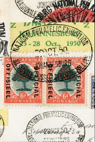 South Africa Officials on National Philatelic Exhibition Cover Stamps cat 183.51