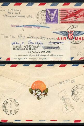 US cover re-directed cover to HMS TORTOLA