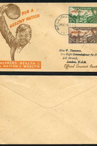 New Zealand 1946 Health Ilustrated FDC on cover