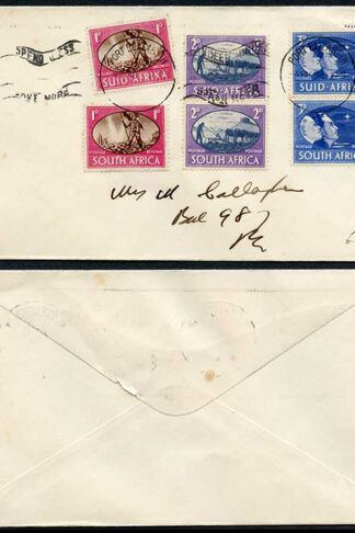 South Africa 1946 Victory set on cover